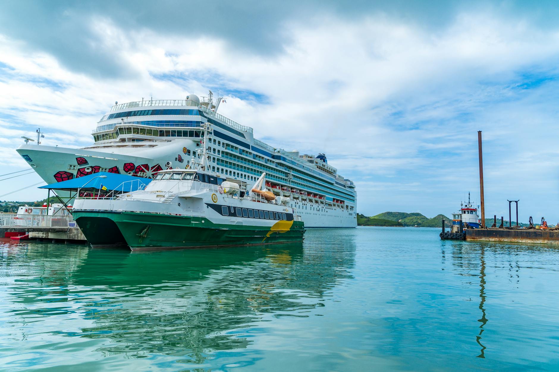 Antigua harbor Caribbean