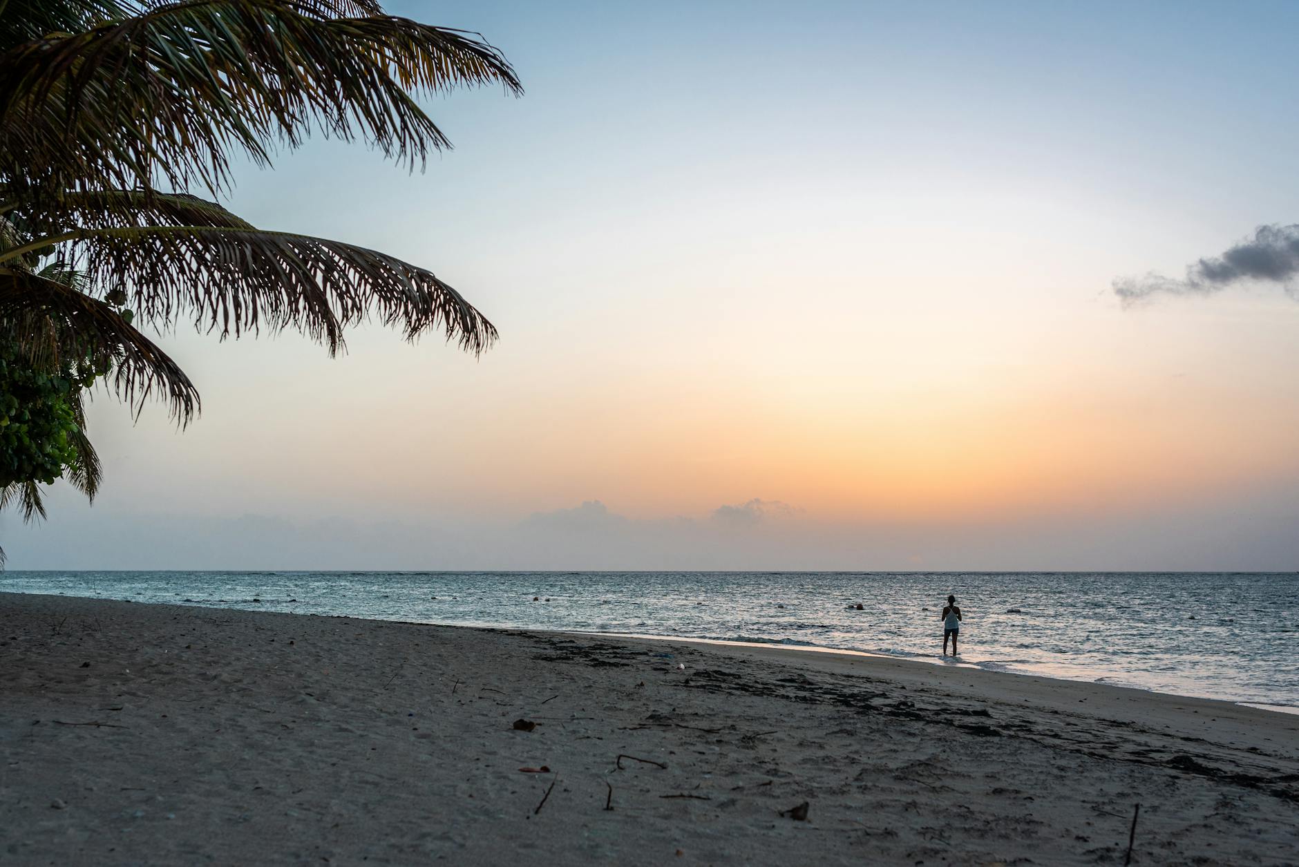 Caribbean beach sunset